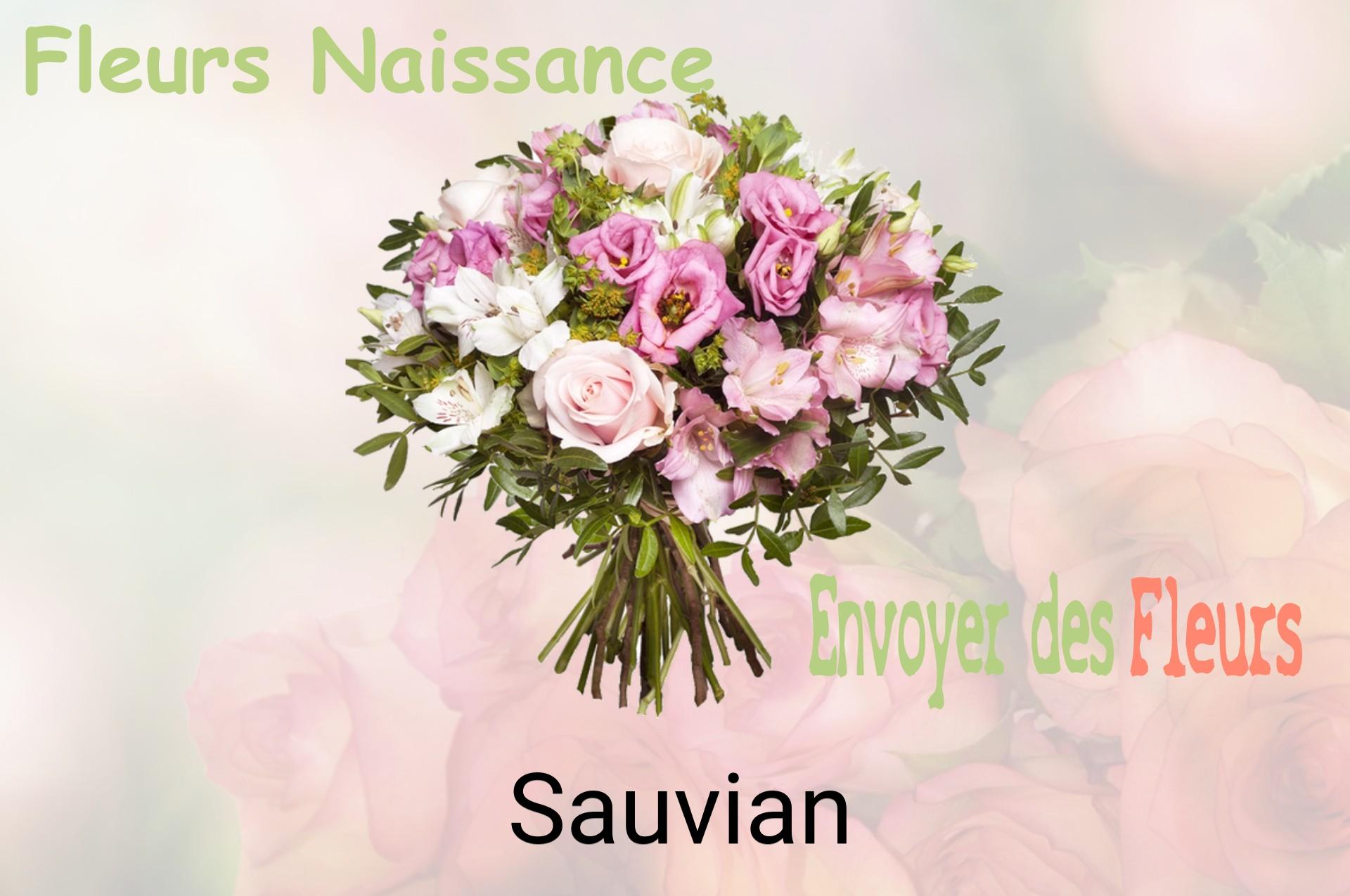Bouquet de fleurs de naissance livré à Sauvian